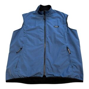 Running Room Vest Zip Up Fleece Reversible Blue Black - Size XL